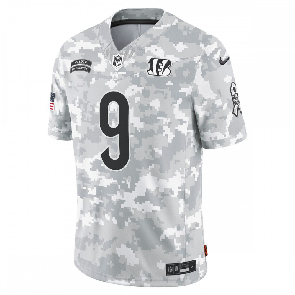 Joe Burrow Cincinnati Bengals Nike 2024 Salute to Service Limited Jersey - Arctic Camo-GridironStore
